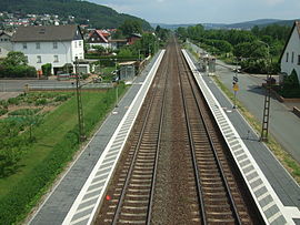 Main-Weser-spoorlijn bij Niederweimar Hp