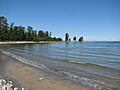 Frissonnement des vagues sur le lac Baïkal