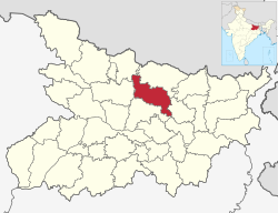 Location of Darbhanga district in Bihar