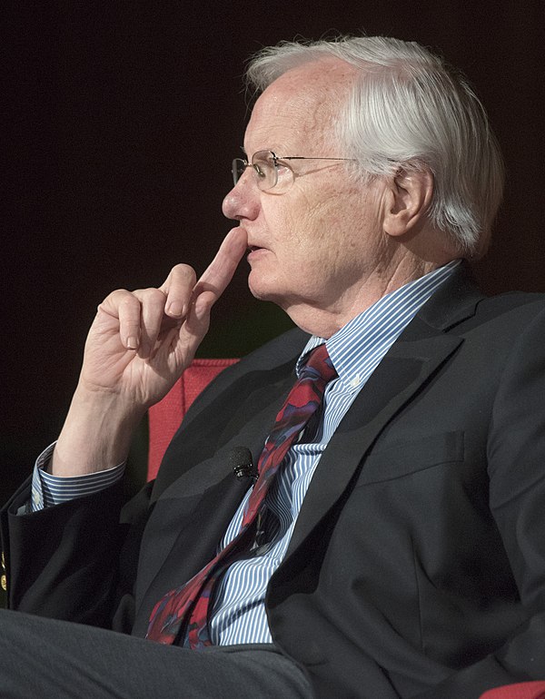 Moyers at the LBJ Presidential Library in 2018