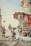 中国を訪れたことのないブルームが想像で描いた中国の街並み（1890年）