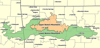 The Cooksons are the western extension of the Boston Mountains of Arkansas into eastern Oklahoma.