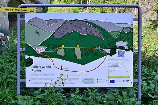 Breitenstein - Semmeringbahn - Infotafel zur 2015 eröffneten Pollereswand-Runde