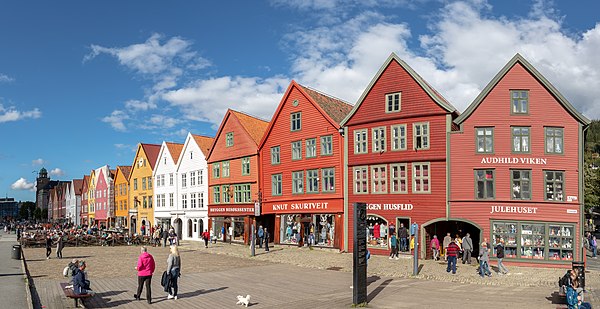 Bryggen in Bergen, built after 1702