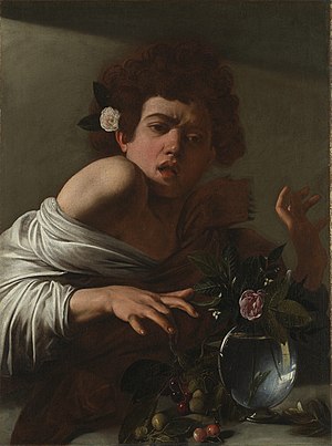 Caravaggio - Lizard.jpg шағып алған бала