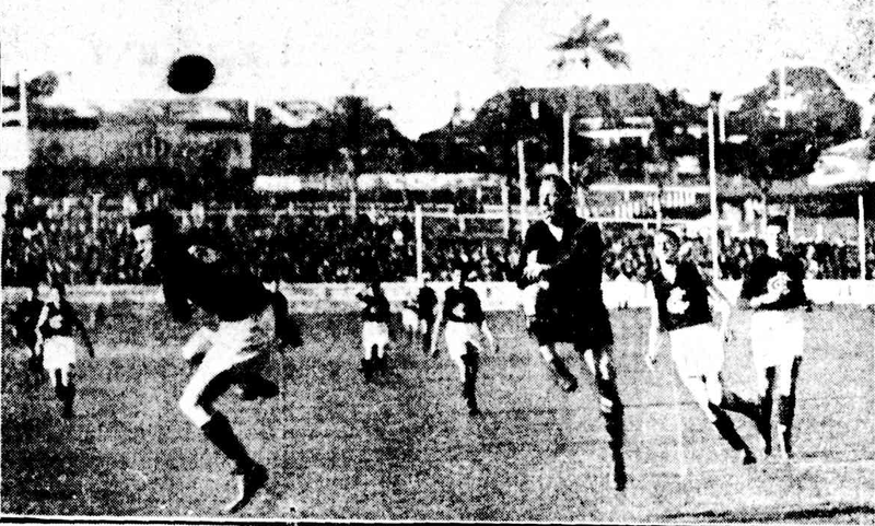 File:Carlton vs Brisbane at Brisbane Exhibition Ground from The Brisbane Courier 4 August 1930 pg 16.png