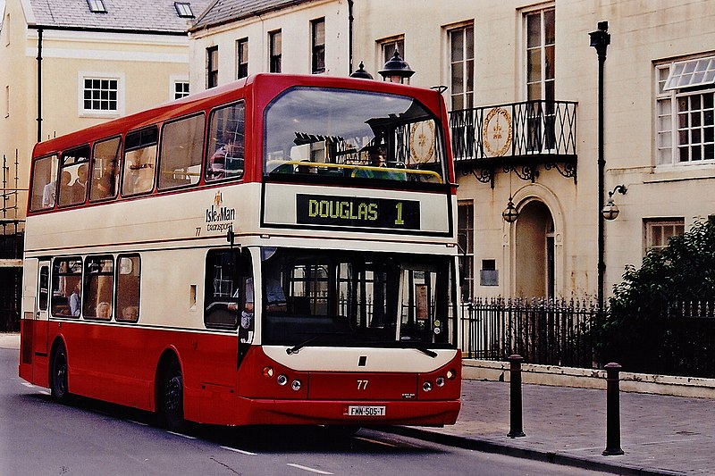 File:Castletown - Double-decker bus along The Parade - geograph.org.uk - 1687252.jpg