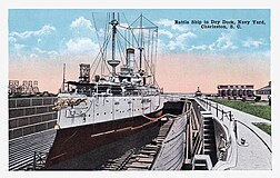 8551-N - Battle Ship in Dry Dock