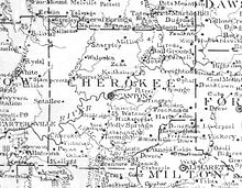 1915 map of Cherokee County featuring Keithsburg Cherokee1915.jpg