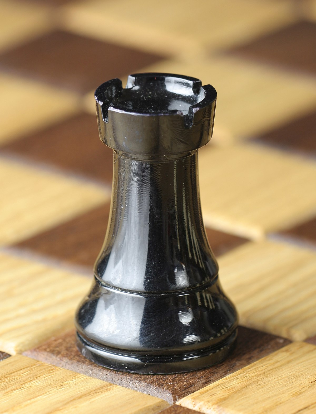 Wooden Black and White Rooks Chess Pieces Stock Photo - Image of