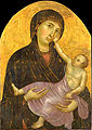 Madonna de Castefliorentino, de Cimabue. És una Mare de Déu de la tendresa.