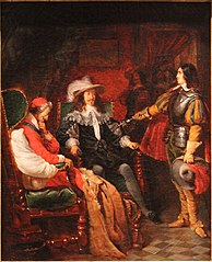Cinq-Mars rendant son épée à Louis XIII
