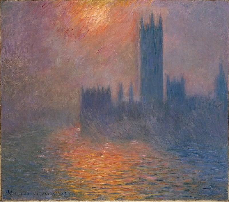 monet the houses of parliament sunset