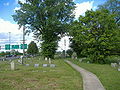 View from cemetery road