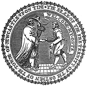 Seal of the Company of Hostmen of Newcastle-upon-Tyne, as remade in 1649 Company of Hostmen.jpg