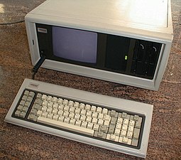 The Compaq Portable, a popular computer of the 1980's.