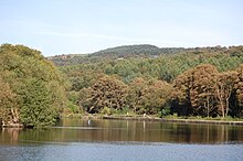 The reservoir was built to supply the mill in Compstall, and is fed by the River Etherow Compstall - Etherow Country Park - Reservoir.JPG