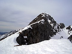 la vetta ovest vista dalla cresta