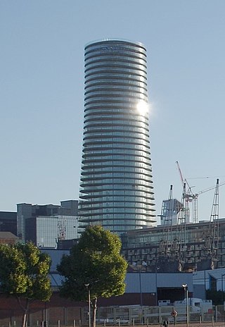<span class="mw-page-title-main">Baltimore Tower</span> High-rise residential skyscraper in Millwall on the Isle of Dogs, London