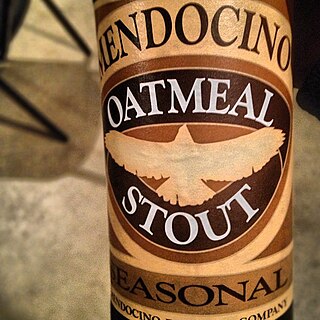 An oatmeal stout from Mendocino Brewing Company, a craft brewery founded in 1983.