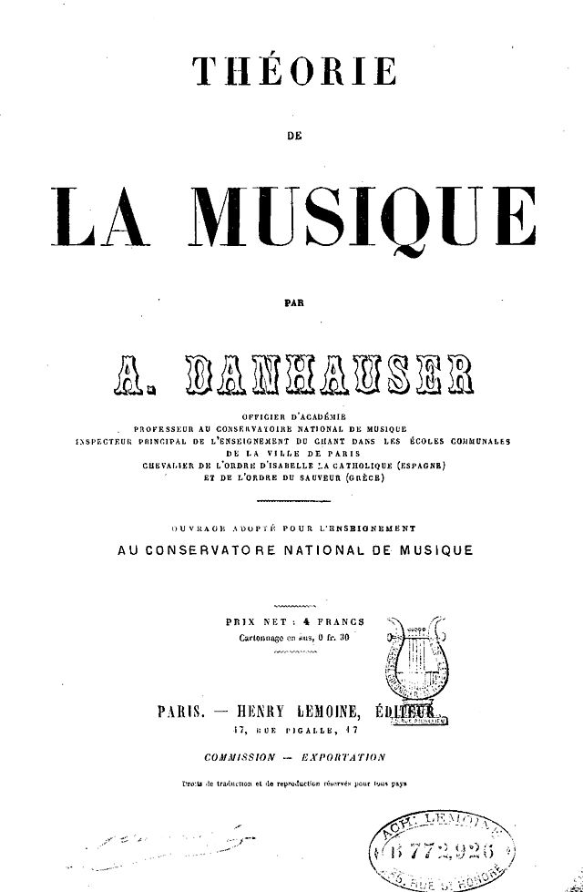 Théorie de la musique: (Édition revue et corrigée) (French Edition):  Danhauser, A., Farkas, I.J.: 9798578652752: : Books