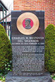 Del Shannon Memorial in Coopersville, Michigan