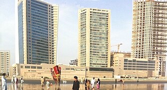 Harbour Front tower on the left, with the Executive Tower on the right.