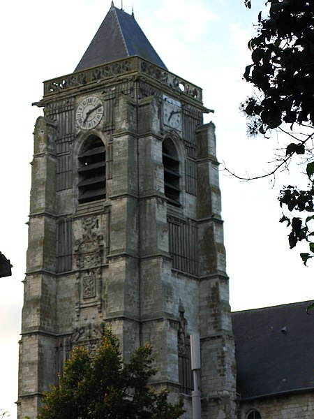 File:Domart-en-Ponthieu église (clocher) 1.jpg