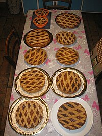 Pastiere prepared for Easter