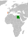 Location map for Egypt and Portugal.