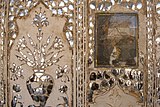 Embossed silver artwork in Sheesh Mahal