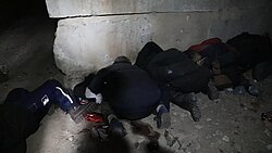 אזרחים בבוצ'ה שנהרגו על ידי חיילים רוסים, צולם ב-4 באפריל 2022