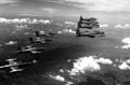 ‏שמיניית מטוסי F-84 בדרך לתקיפה בקוריאה.