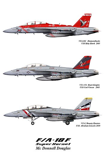 Français : F/A 18 F super hornet different col...