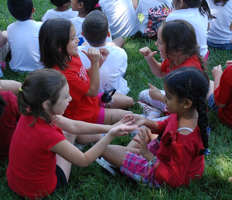 Oh the old days of hand clapping games. These kids will never know.  😒😳😍