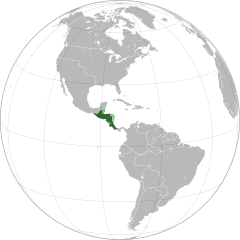 Położenie Zjednoczonych Prowincji Ameryki Środkowej