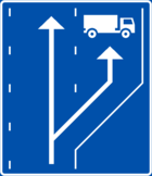 Finland creep lane road sign (1974-1982).png