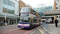 English: First Hampshire & Dorset 32035 (W805 EOW), a Volvo B7TL/Alexander ALX400, in Portland Terrace, Southampton, on route 17A. It is passing WestQuay shopping centre.