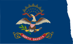 Flag-map of North Dakota.svg