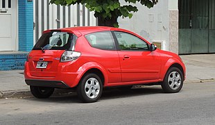 Ford Ka, model 2007 made in Brazil, right rear view