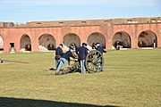 Fort Pulaski National Monument, chatham county, Georgia, U.S. This is an image of a place or building that is listed on the National Register of Historic Places in the United States of America. Its reference number is 66000064.