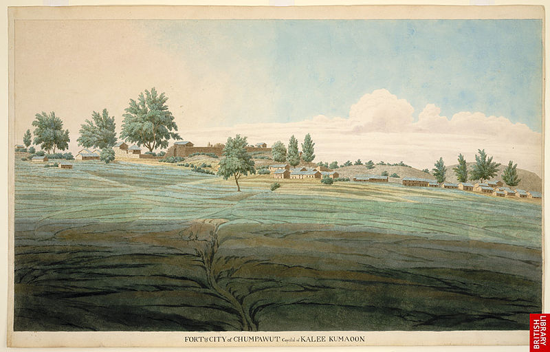 File:Fort and the capital city of Kali Kumaon, Champawat, 1815.jpg