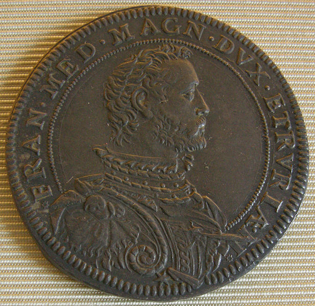 File:Francesco I granduke of tuscany coins, 1574-87, piastra 1575.JPG