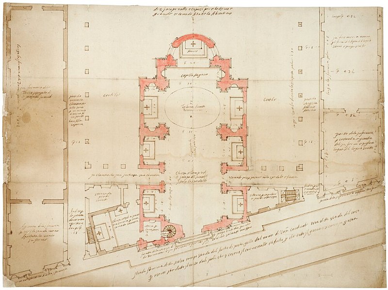 File:Francesco da Volterra - Rome, project plan for the Church of San Giacomo degli Incurabili, c. 1587–90 - NMH CC 2072 - Nationalmuseum.jpg