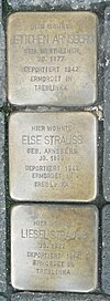 Stolperstein für Jettchen Arnsberg geb. Westheimer