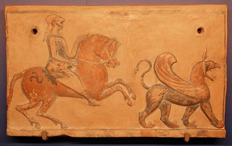 File:Frigia, placca con cavaliere e grifone, 600-550 ac ca.jpg