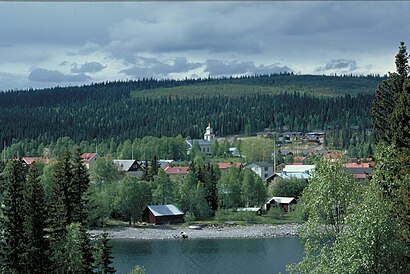 Vägbeskrivningar till Gäddede kyrka med kollektivtrafik