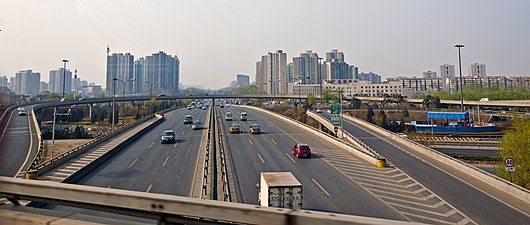 G6 expressway at the interchange with the Fifth Ring Road in northern Beijing