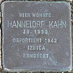 Gaukönigshofen Stolperstein Kahn, Hannelore.jpg