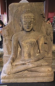 گوتم بدھ statue discovered in Indian state of اوڈیشا. (12th century CE).